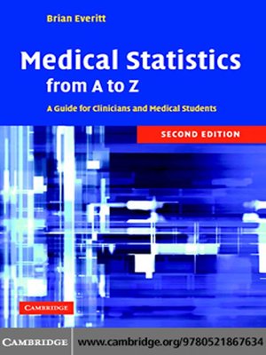 cover image of Medical Statistics from a to Z